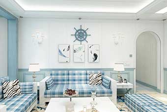 南充地中海风格-客厅