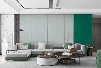 南充轻奢风格-客厅