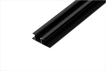 南充航空纤维墙咔铝合金带灯中条（哑黑氧化）