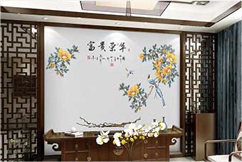 南充森佰汇航空纤维墙咔（富贵荣华）