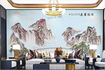 南充森佰汇航空纤维墙咔（鸿运当头）